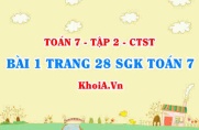 Bài 1 trang 28 SGK Toán 7 tập 2 Chân trời sáng tạo